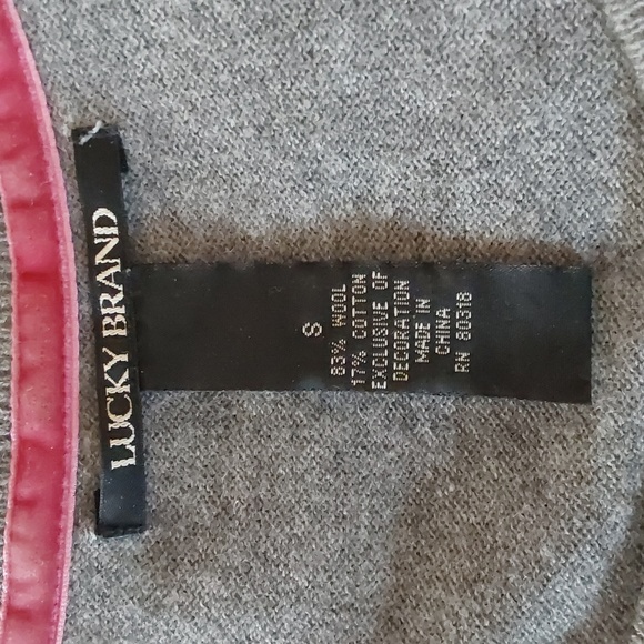 Lucky brand sugar skull print crew neck sweater - Picture 3 of 3